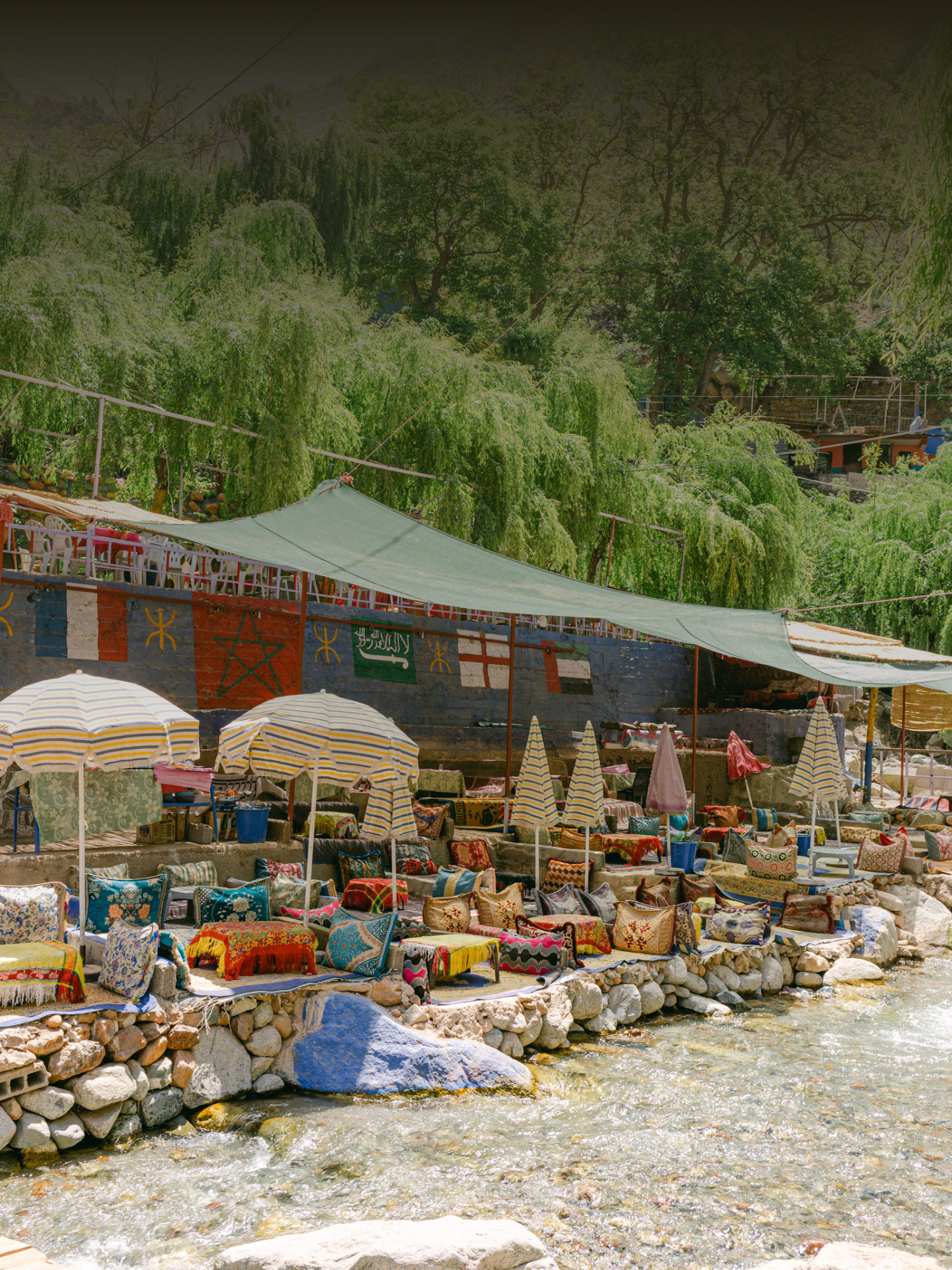 ourika valley cafe by the river