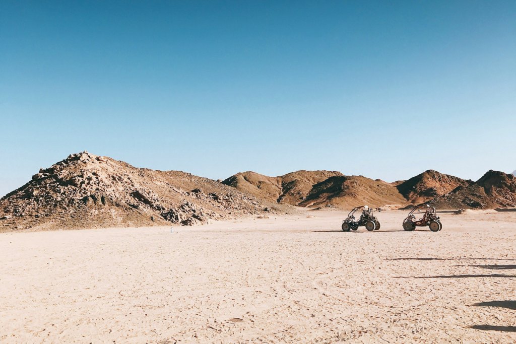 two quads in the desert